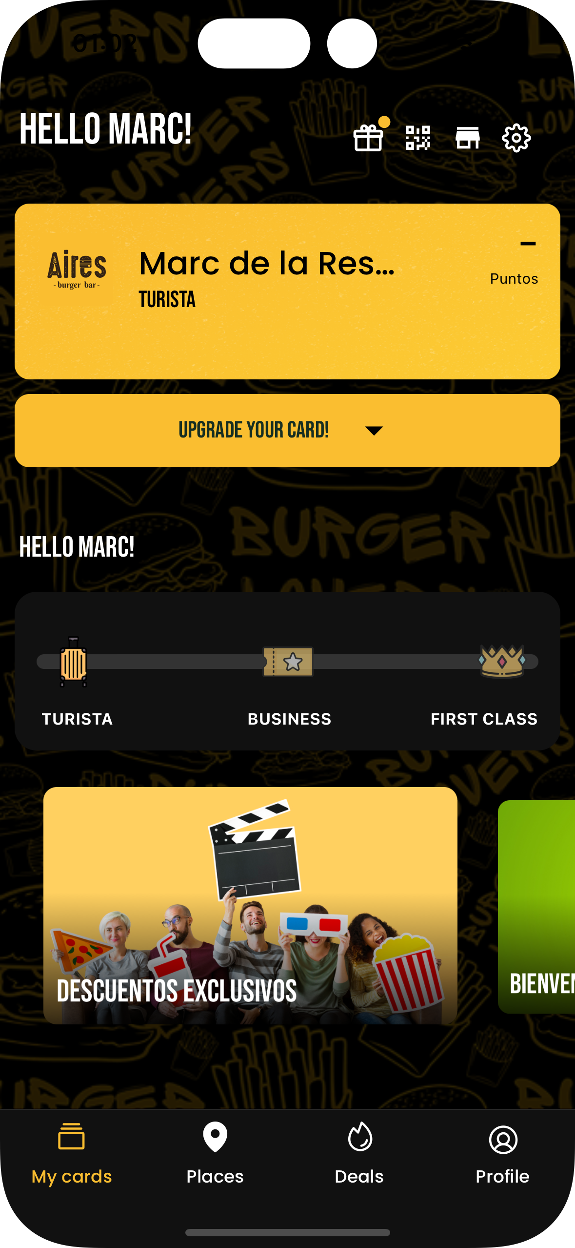 Aires Burger Bar app screenshot